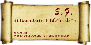 Silberstein Flórián névjegykártya